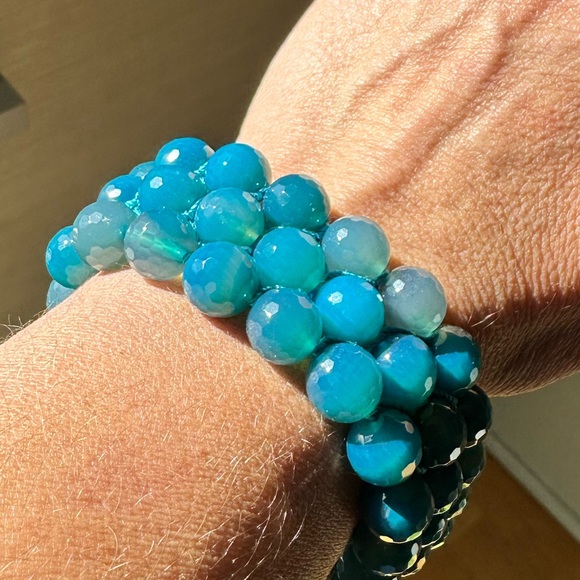 Anthology teal 3 strand beaded bracelet - Picture 1 of 5